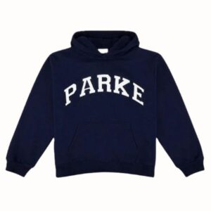 Parke White Logo Blue Hoodie