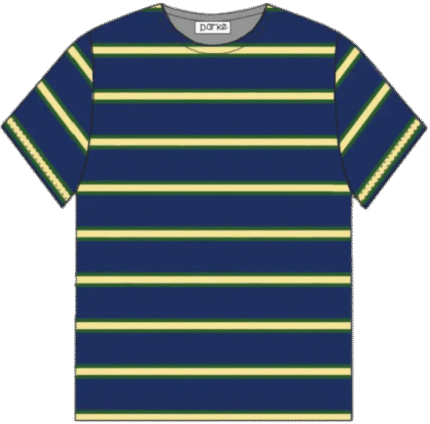 Parke Cotton Denim Stripe Tee